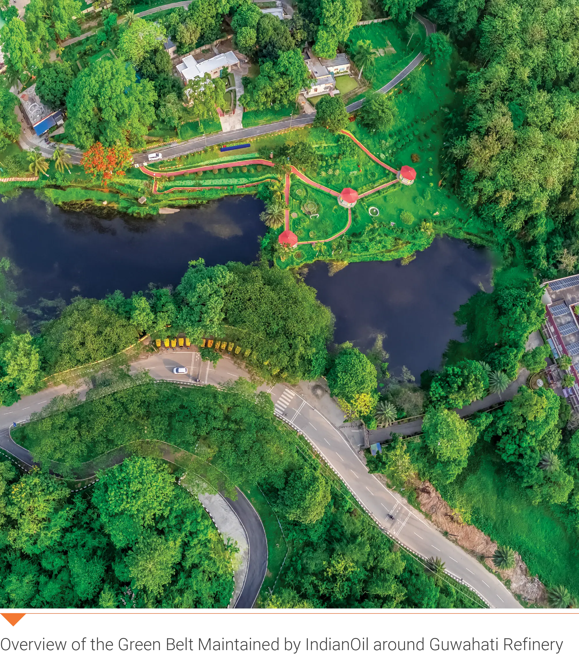 Overview of the Green Belt Maintained by IndianOil around Guwahati Refinery